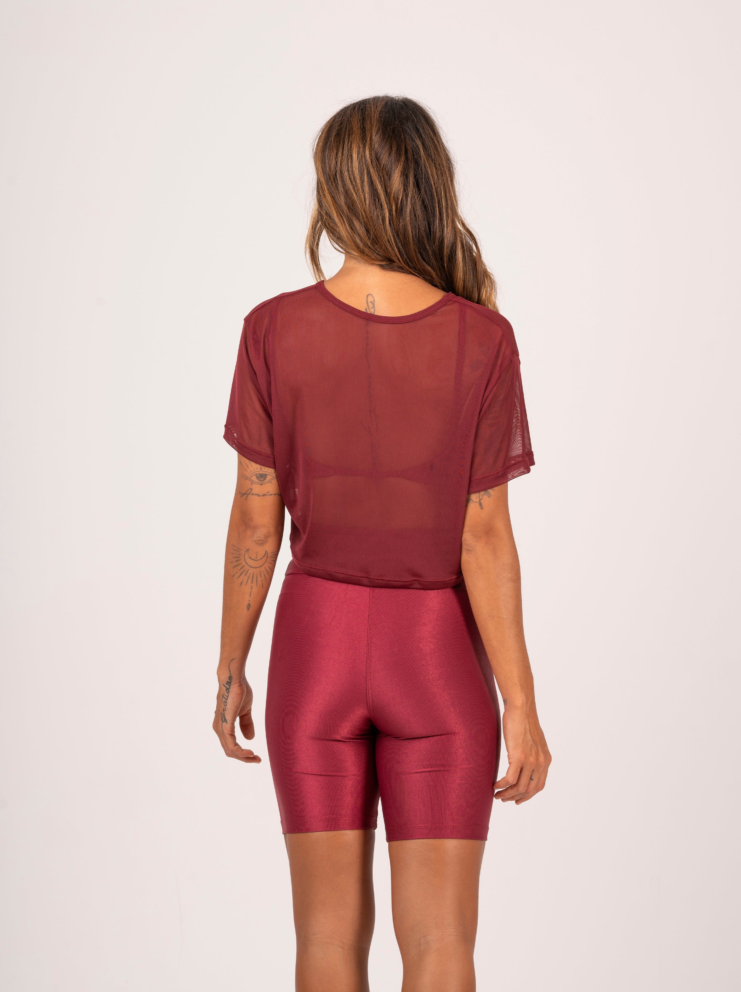 Cropped Tule Marsala