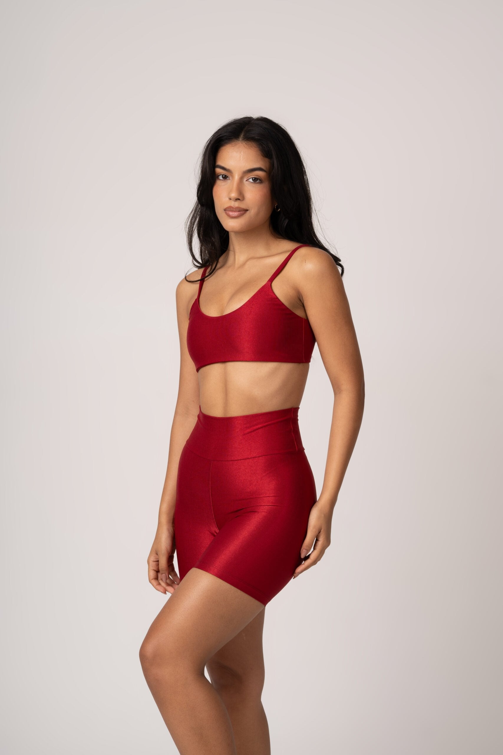Conjunto Bordô Short e Top Fita Lovers