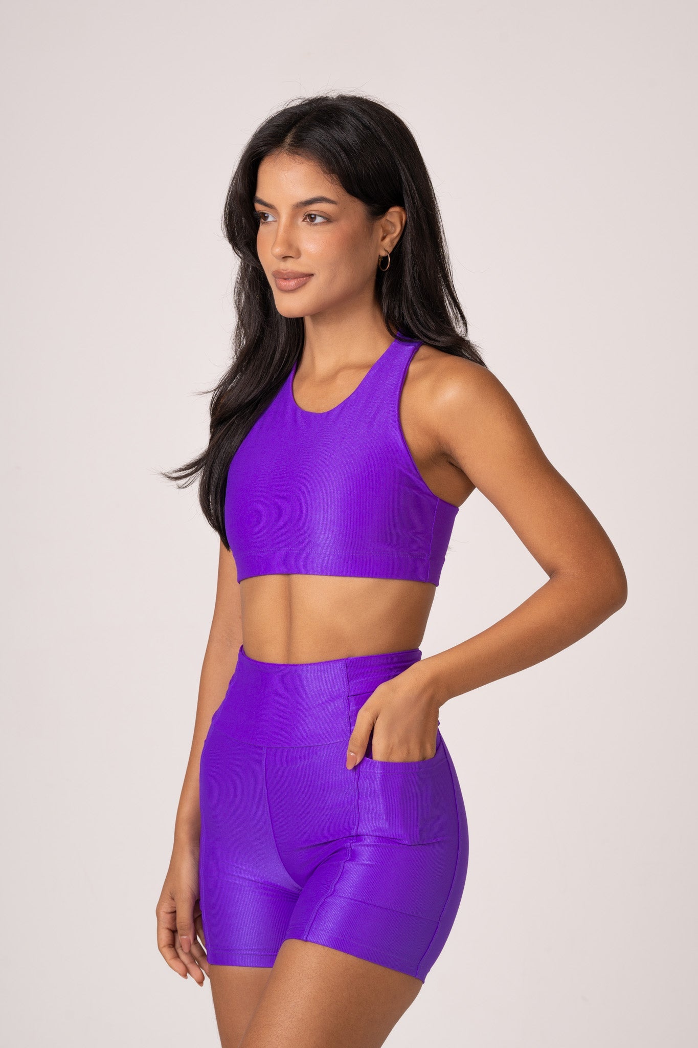 Conjunto Short e Top Runner Lovers Ametista