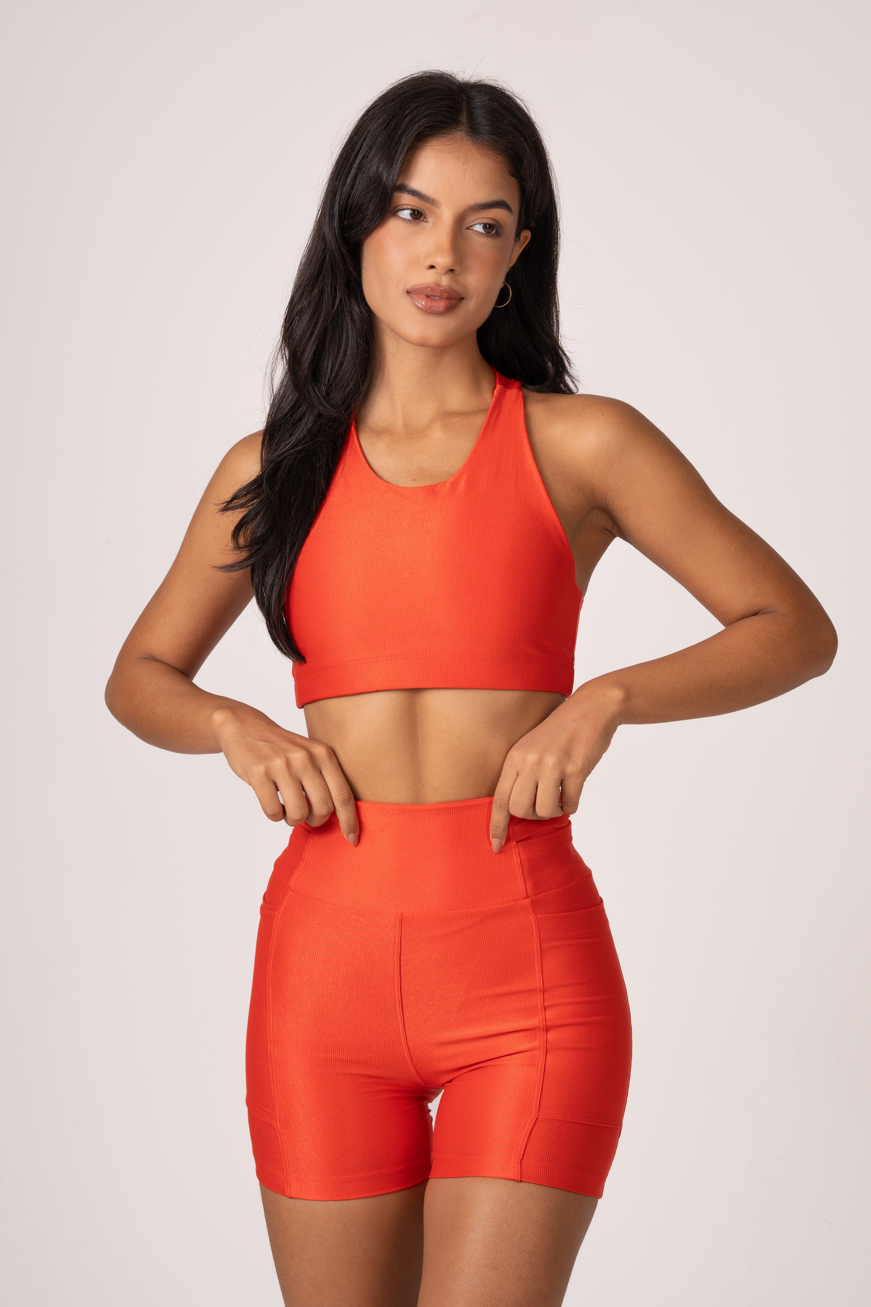Conjunto Short e Top Runner Lovers Vermelho Intenso